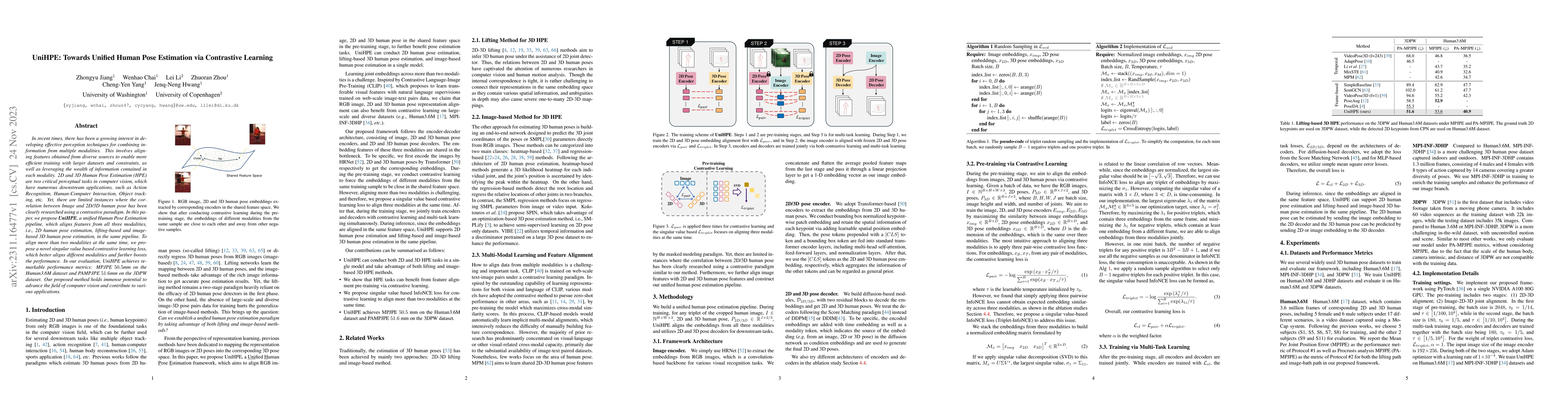 Thumbnail for UniHPE: Towards Unified Human Pose Estimation via Contrastive Learning