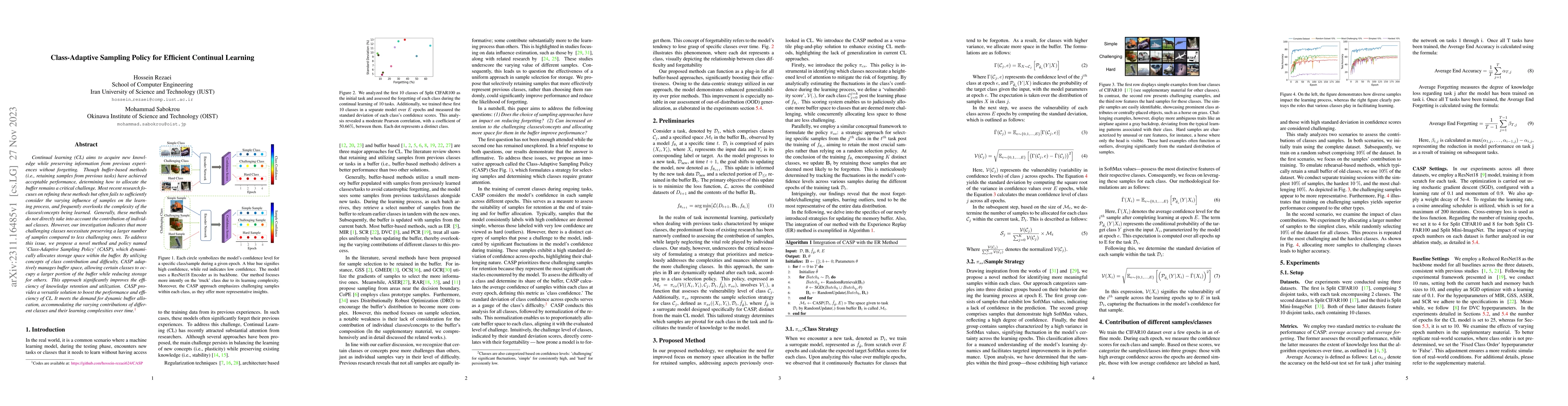 Thumbnail for Class-Adaptive Sampling Policy for Efficient Continual Learning