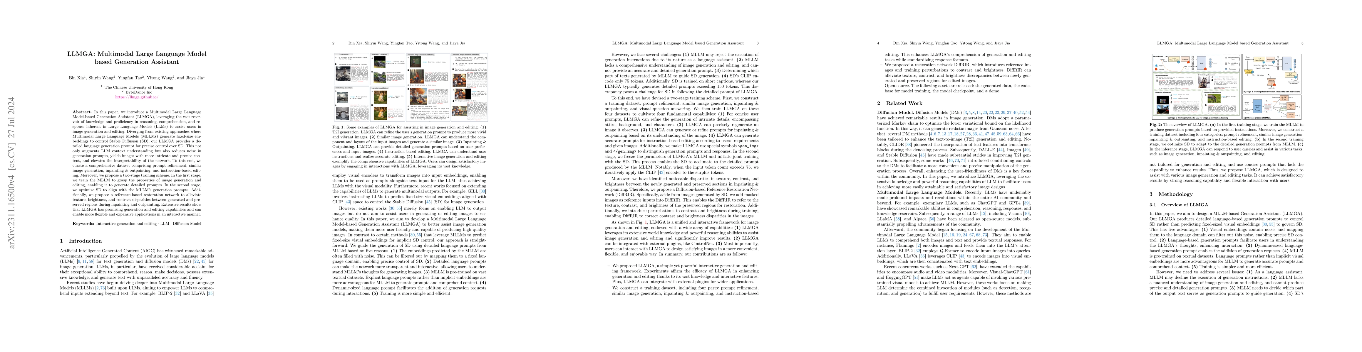 Thumbnail for LLMGA: Multimodal Large Language Model based Generation Assistant