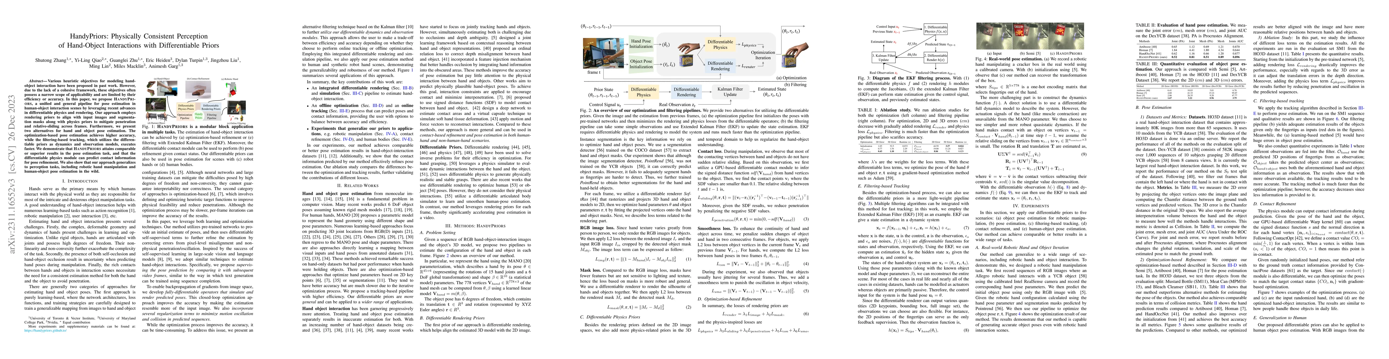 Thumbnail for HandyPriors: Physically Consistent Perception of Hand-Object
  Interactions with Differentiable Priors