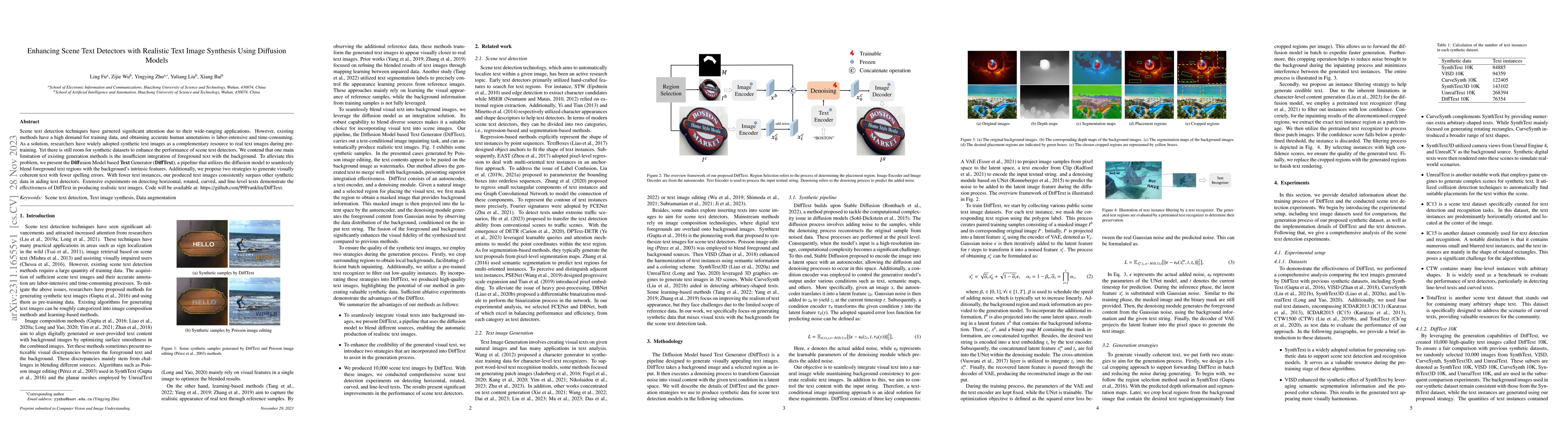 Thumbnail for Enhancing Scene Text Detectors with Realistic Text Image Synthesis Using
  Diffusion Models