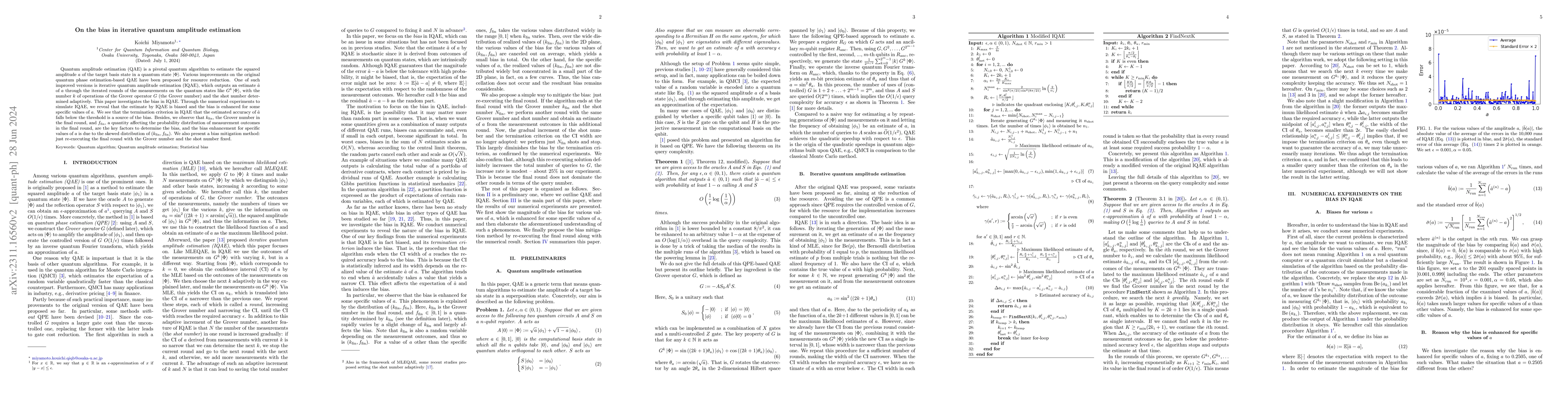 Thumbnail for On the bias in iterative quantum amplitude estimation