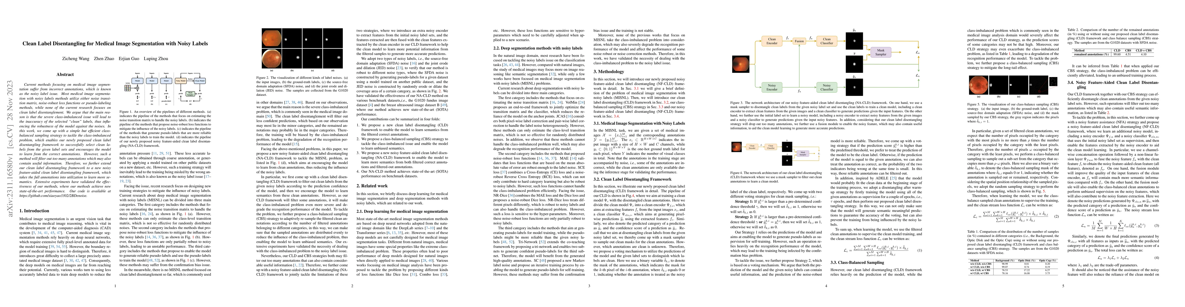 Thumbnail for Clean Label Disentangling for Medical Image Segmentation with Noisy
  Labels