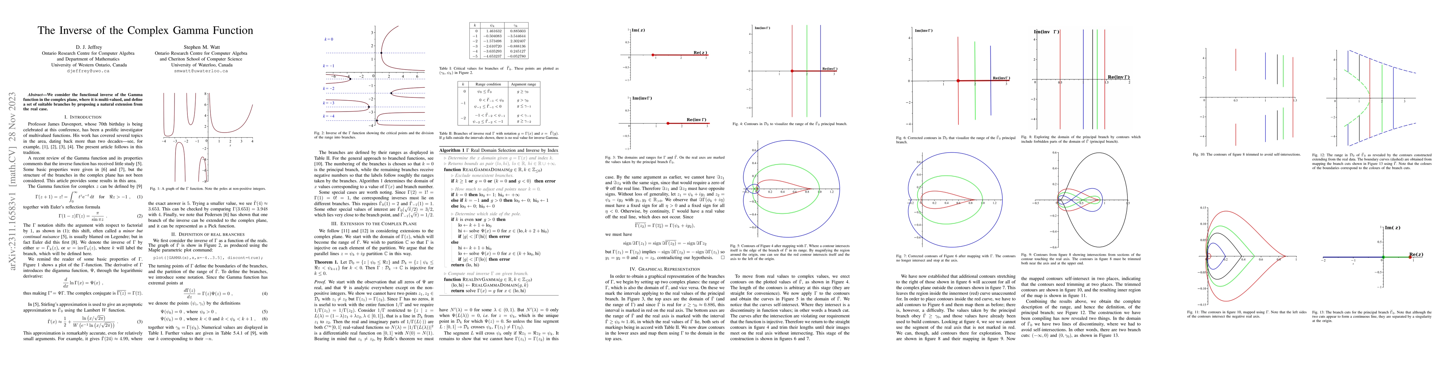 Thumbnail for The Inverse of the Complex Gamma Function