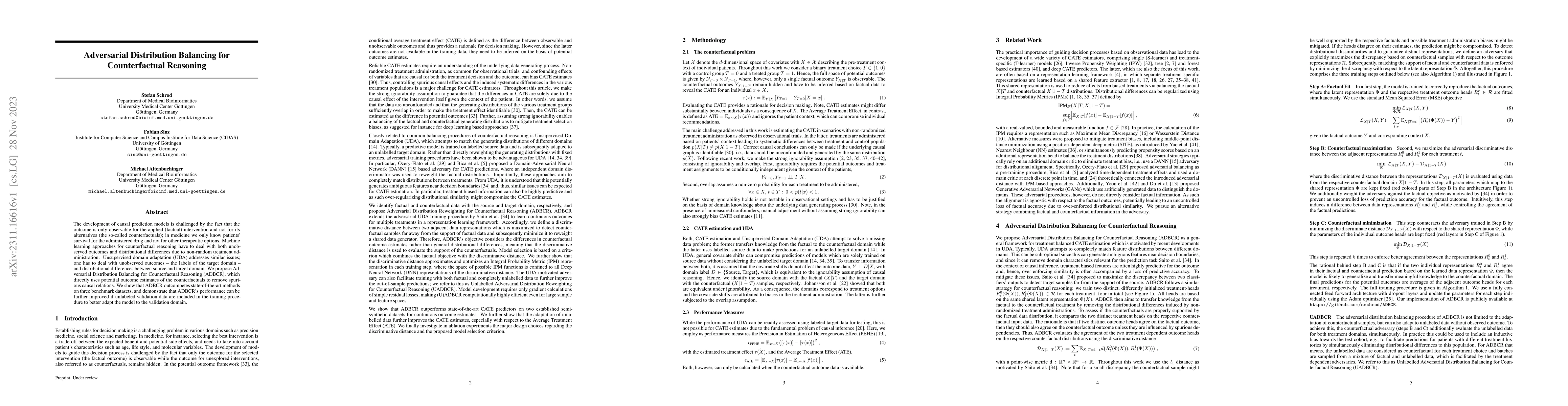 Thumbnail for Adversarial Distribution Balancing for Counterfactual Reasoning