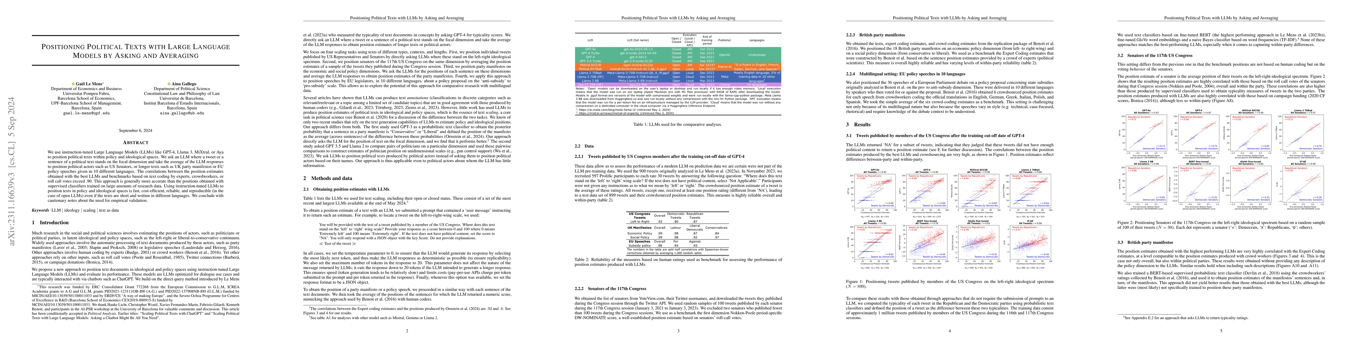 Thumbnail for Scaling Political Texts with Large Language Models: Asking a Chatbot
  Might Be All You Need