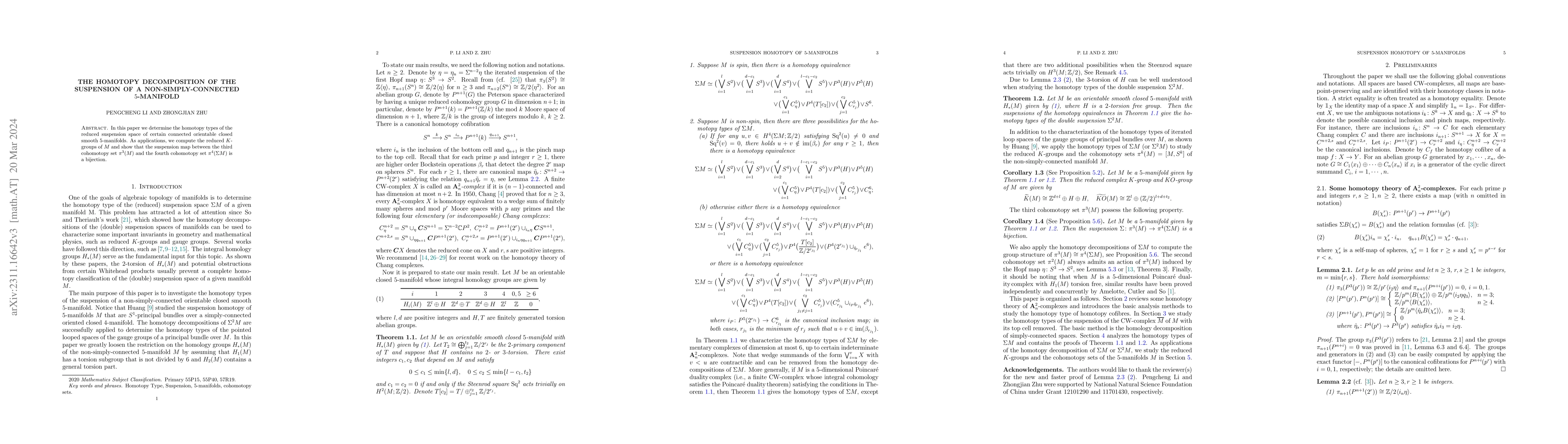 Thumbnail for The homotopy decomposition of the suspension of a non-simply-connected
  $5$-manifold
