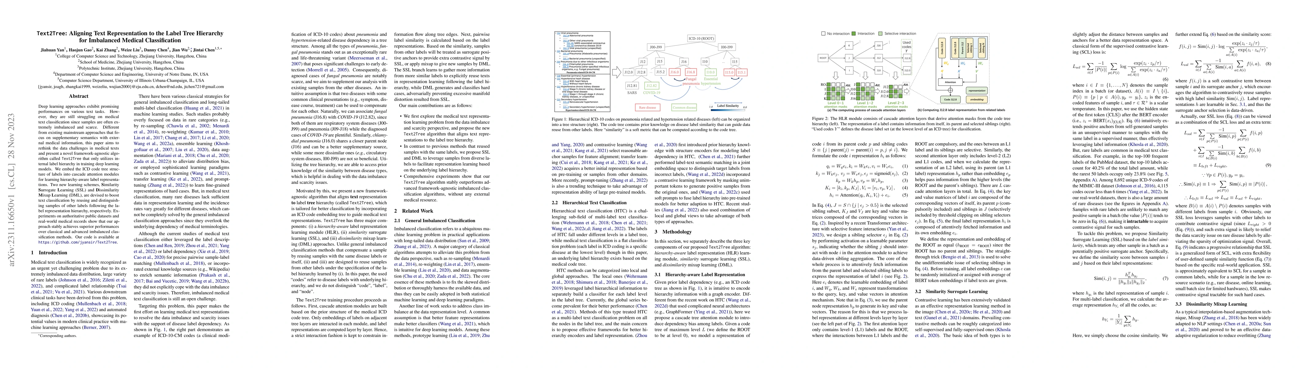 Thumbnail for Text2Tree: Aligning Text Representation to the Label Tree Hierarchy for
  Imbalanced Medical Classification