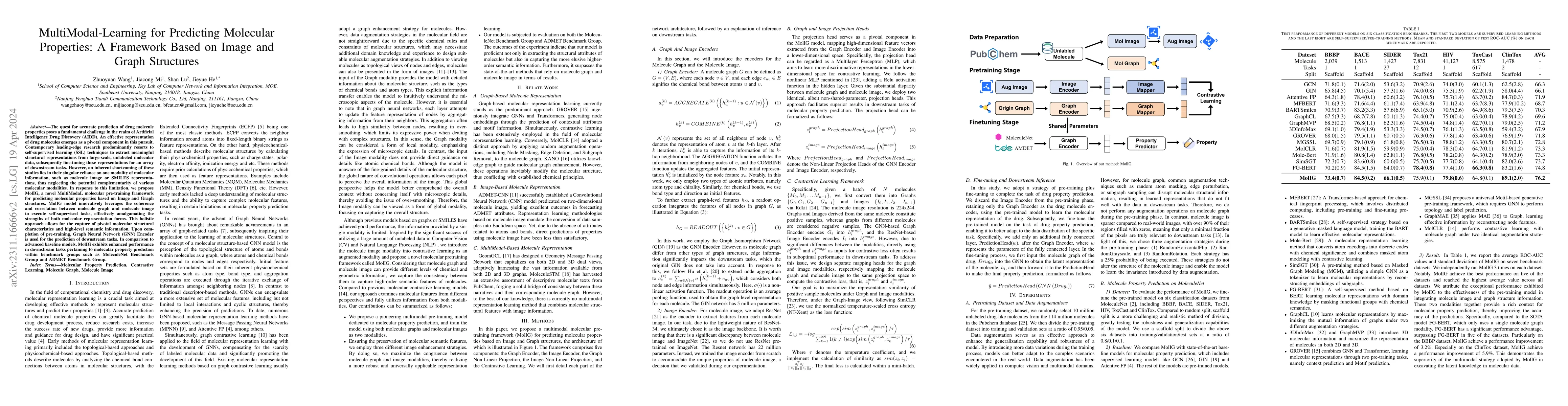 Thumbnail for MultiModal-Learning for Predicting Molecular Properties: A Framework
  Based on Image and Graph Structures