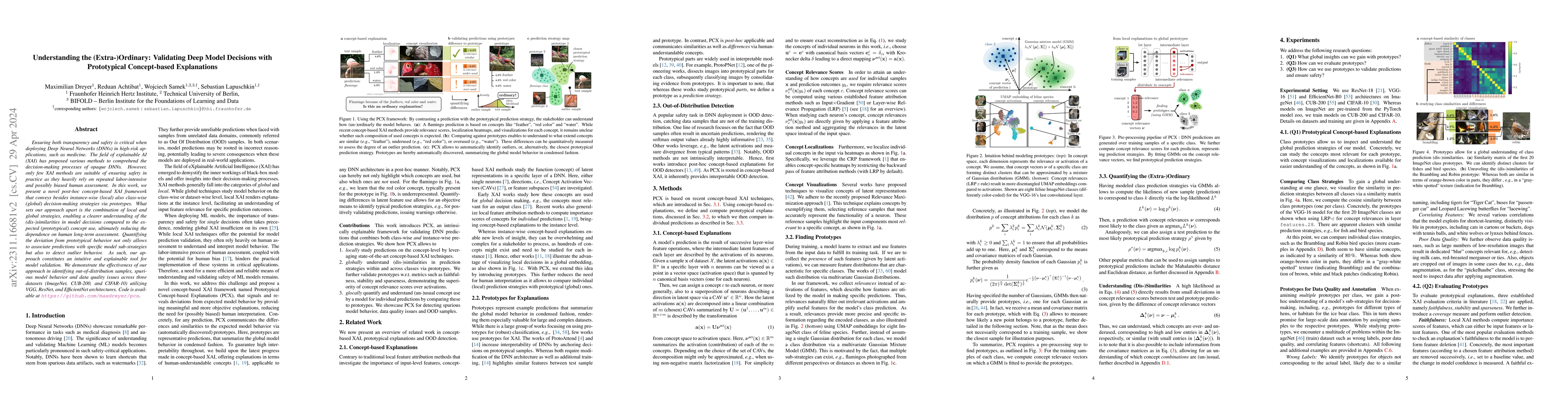 Thumbnail for Understanding the (Extra-)Ordinary: Validating Deep Model Decisions with
  Prototypical Concept-based Explanations
