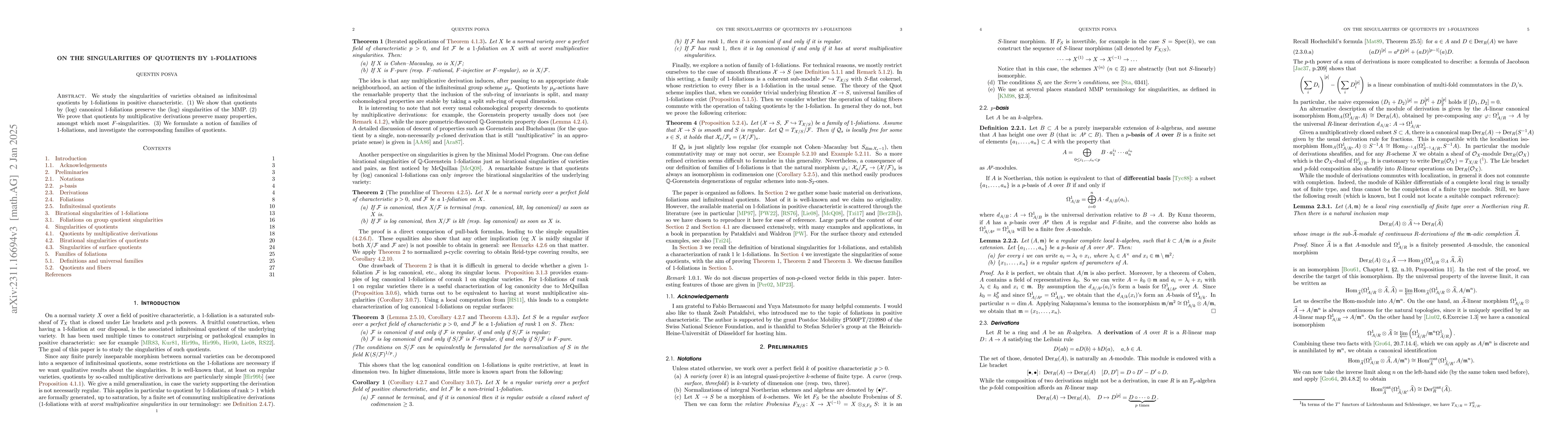 Thumbnail for On the singularities of quotients by 1-foliations