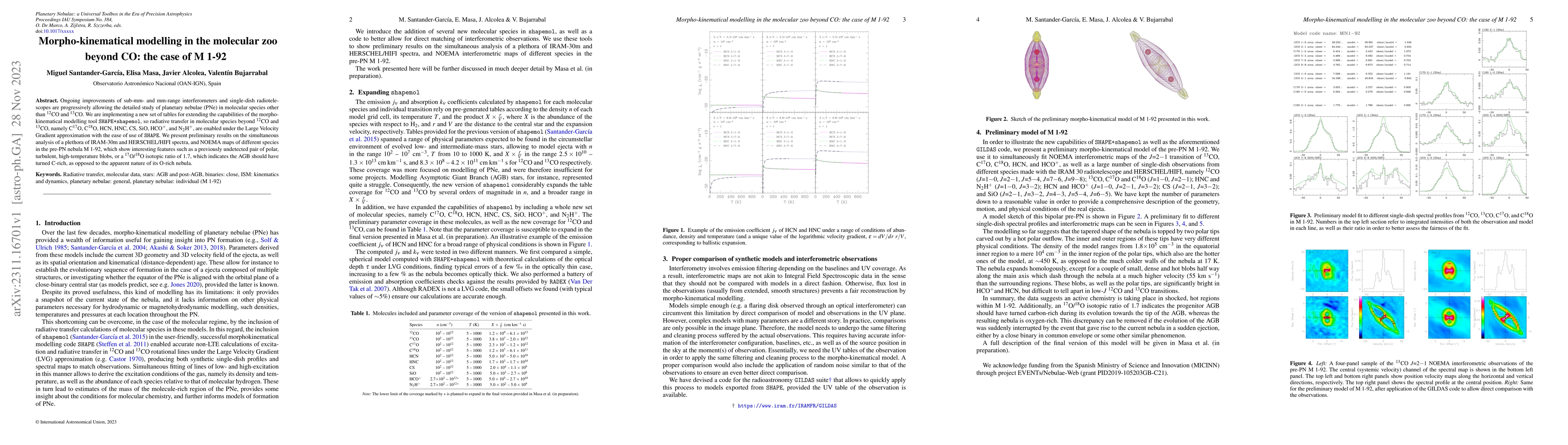 Thumbnail for Morpho-kinematical modelling in the molecular zoo beyond CO: the case of
  M 1-92