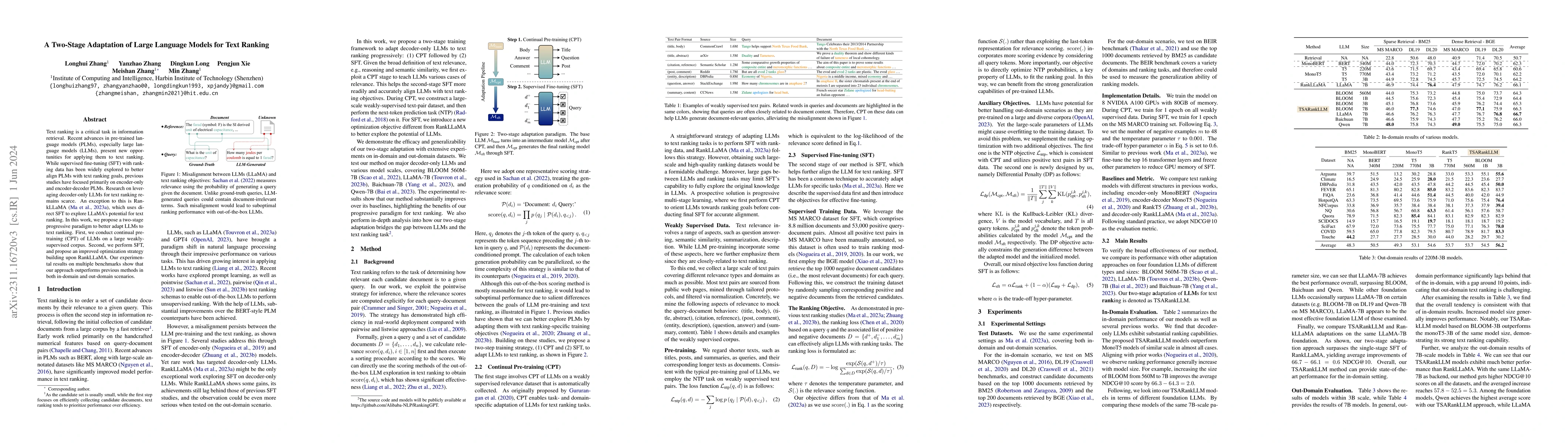 Thumbnail for A Two-Stage Adaptation of Large Language Models for Text Ranking