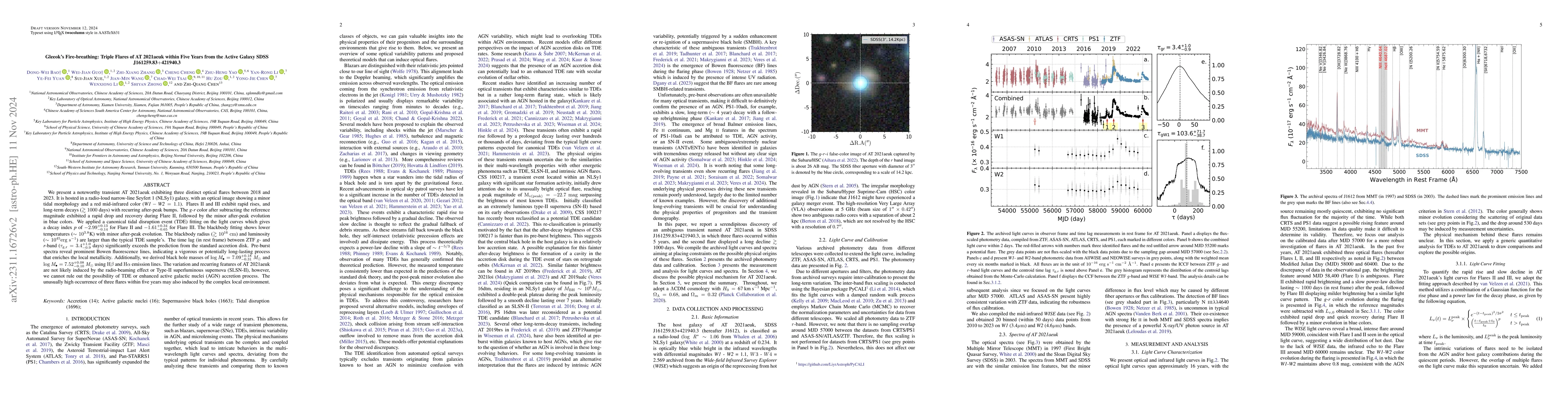 Thumbnail for Triple Flares within Five Years in ztf18aanlzzf: An Enhanced Tidal
  Disruption Rate in ULIRGs?
