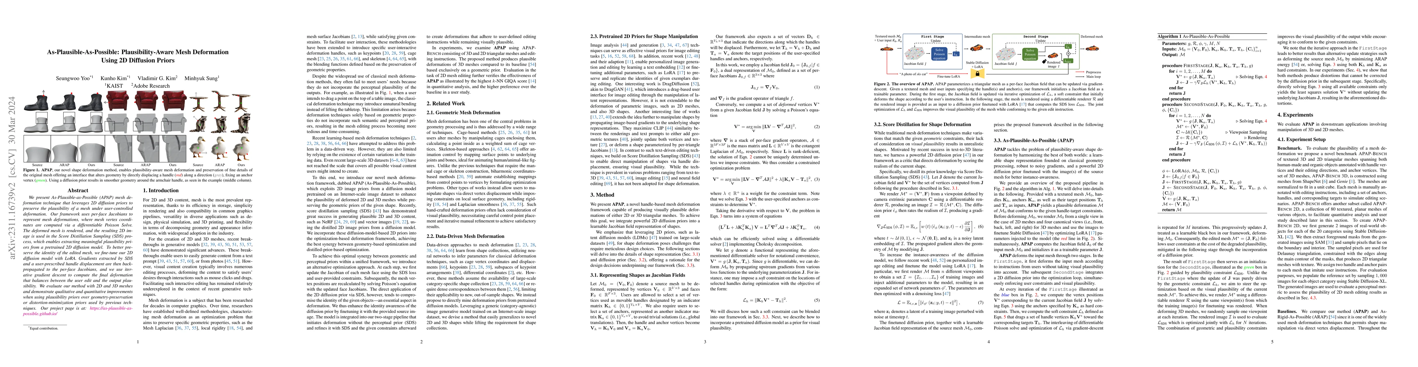 Thumbnail for As-Plausible-As-Possible: Plausibility-Aware Mesh Deformation Using 2D
  Diffusion Priors