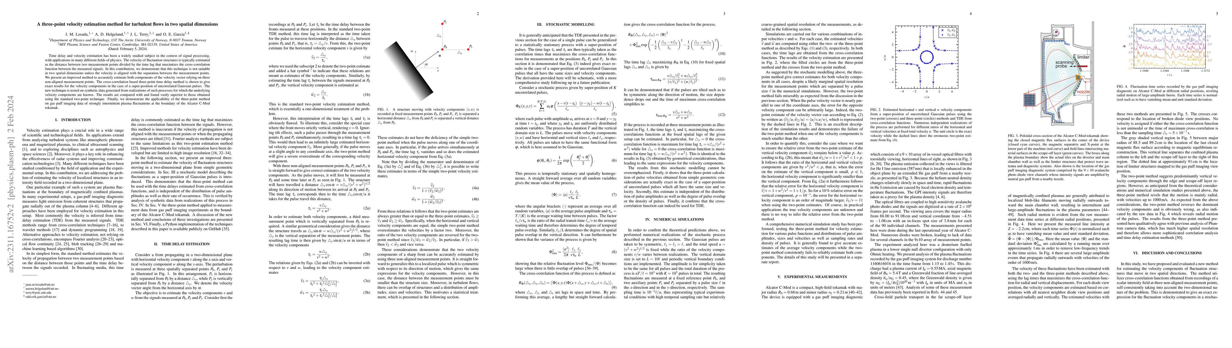 Thumbnail for A three-point velocity estimation method for turbulent flows in two
  spatial dimensions