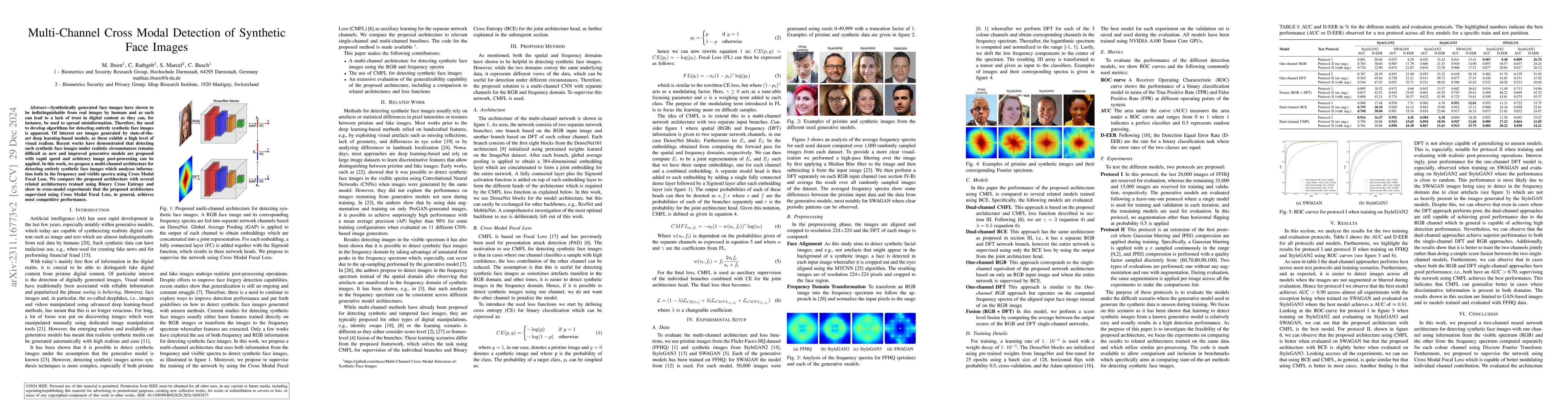 Thumbnail for Multi-Channel Cross Modal Detection of Synthetic Face Images