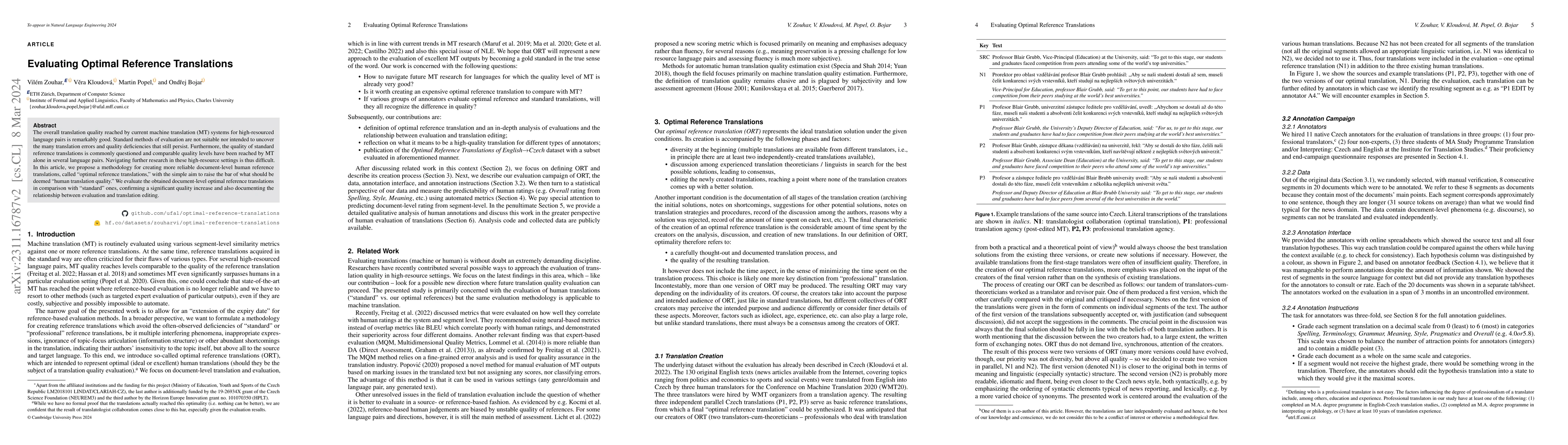 Thumbnail for Evaluating Optimal Reference Translations