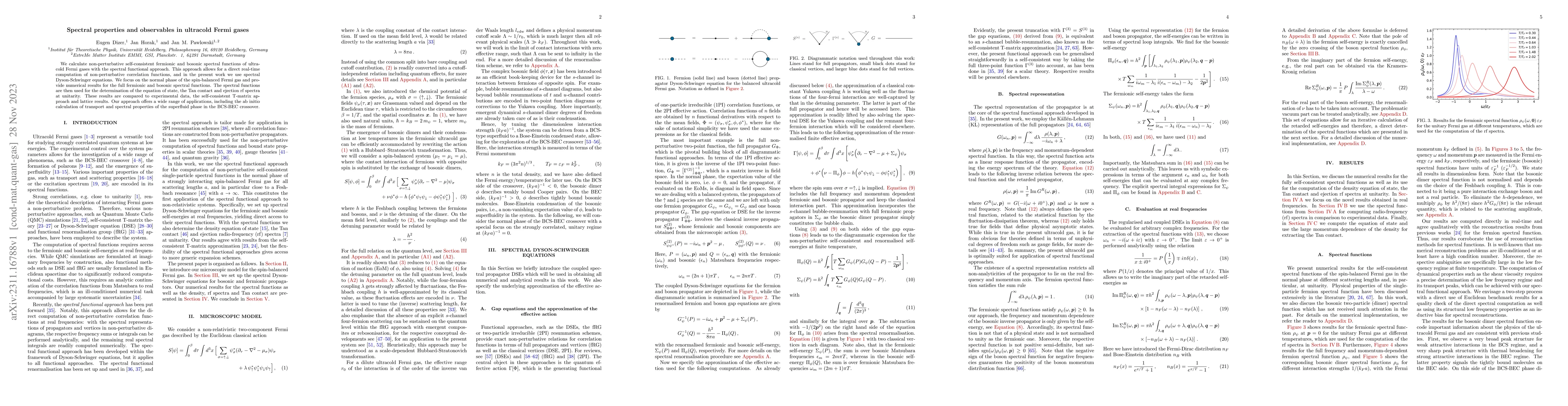 Thumbnail for Spectral properties and observables in ultracold Fermi gases