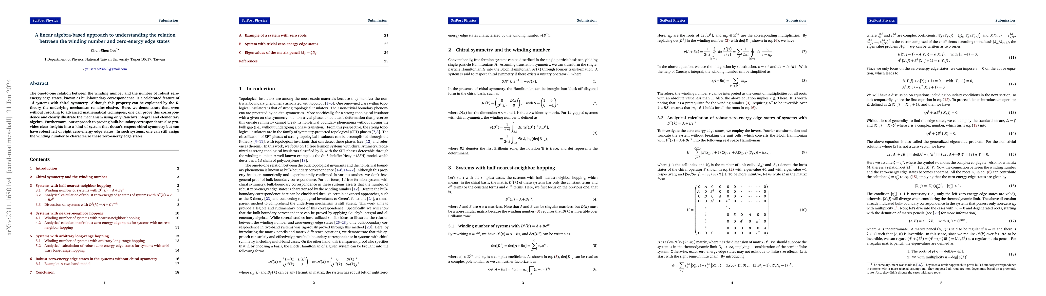 Thumbnail for A linear algebra-based approach to understanding the relation between
  the winding number and zero-energy edge states