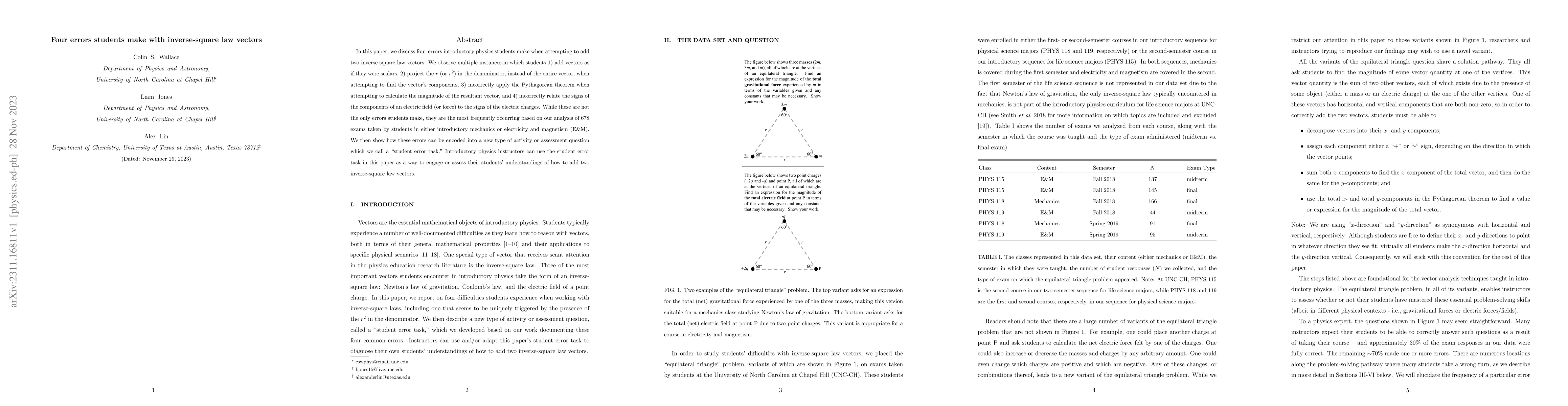 Thumbnail for Four errors students make with inverse-square law vectors
