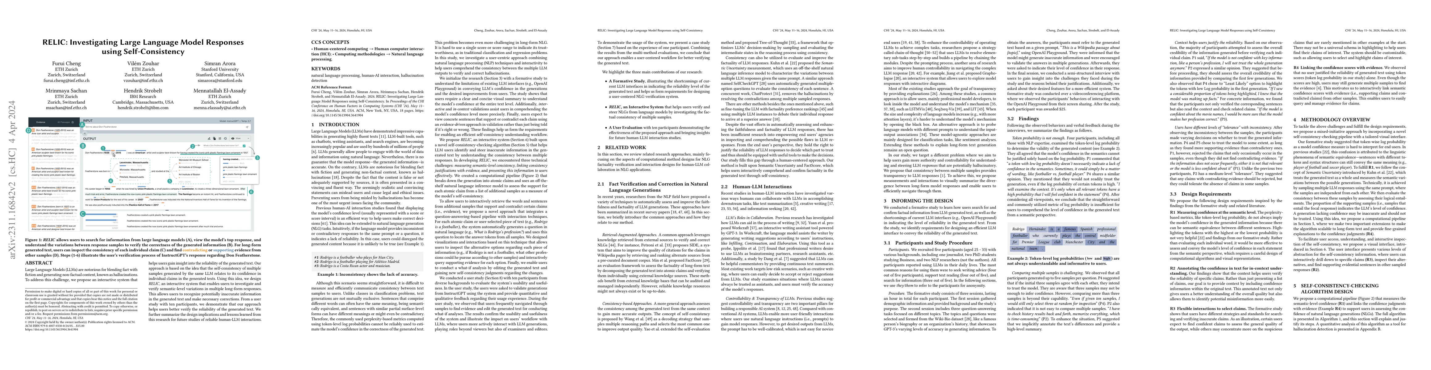 Thumbnail for RELIC: Investigating Large Language Model Responses using
  Self-Consistency