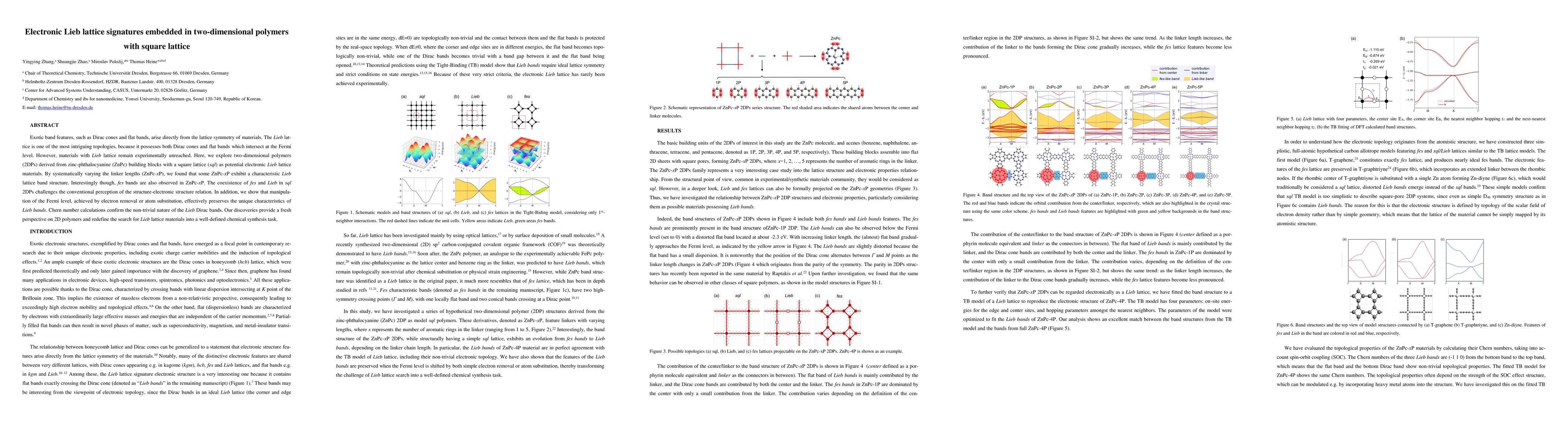 Thumbnail for Electronic Lieb lattice signatures embedded in two-dimensional polymers
  with square lattice