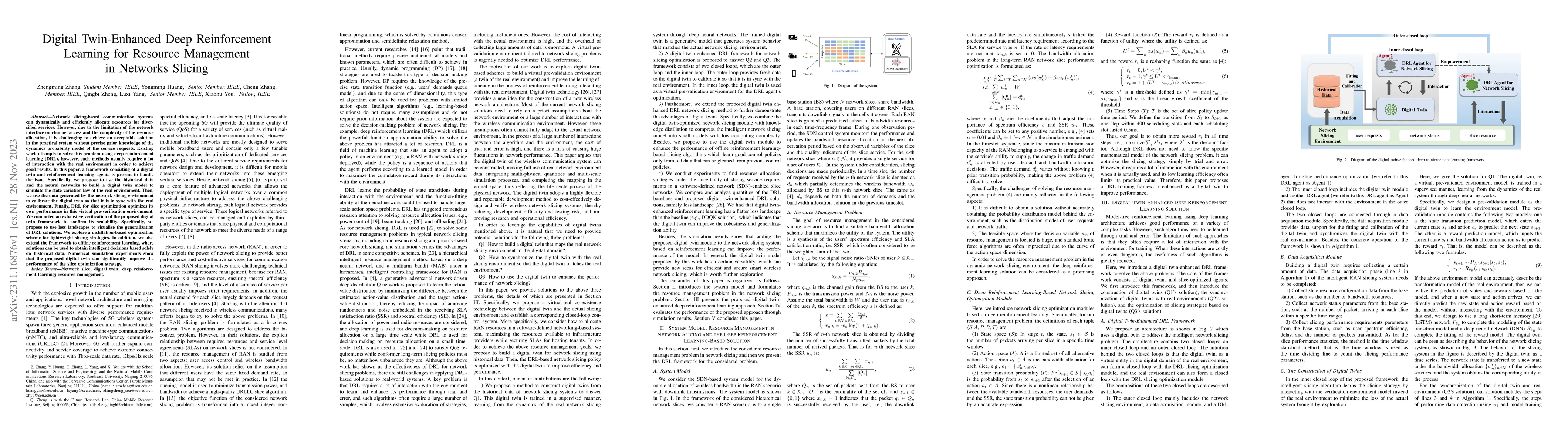 Thumbnail for Digital Twin-Enhanced Deep Reinforcement Learning for Resource
  Management in Networks Slicing