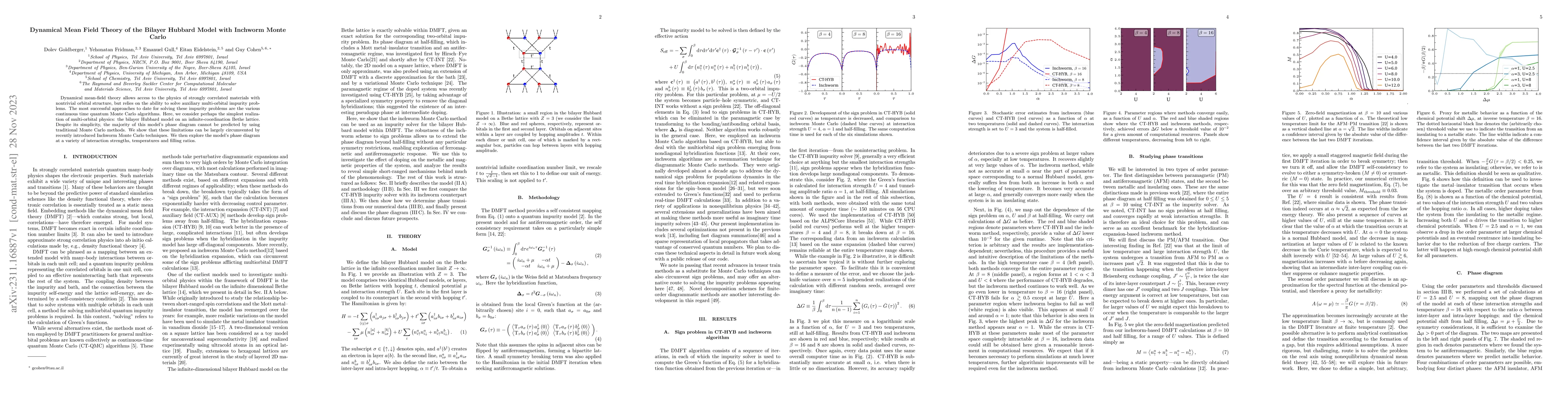 Thumbnail for Dynamical Mean Field Theory of the Bilayer Hubbard Model with Inchworm
  Monte Carlo