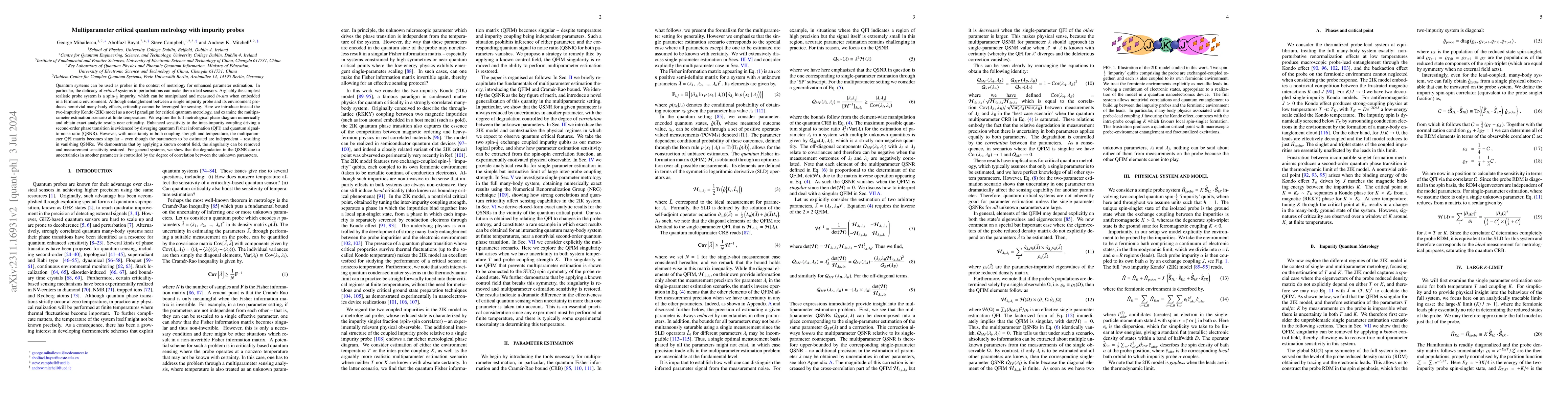 Thumbnail for Multiparameter critical quantum metrology with impurity probes