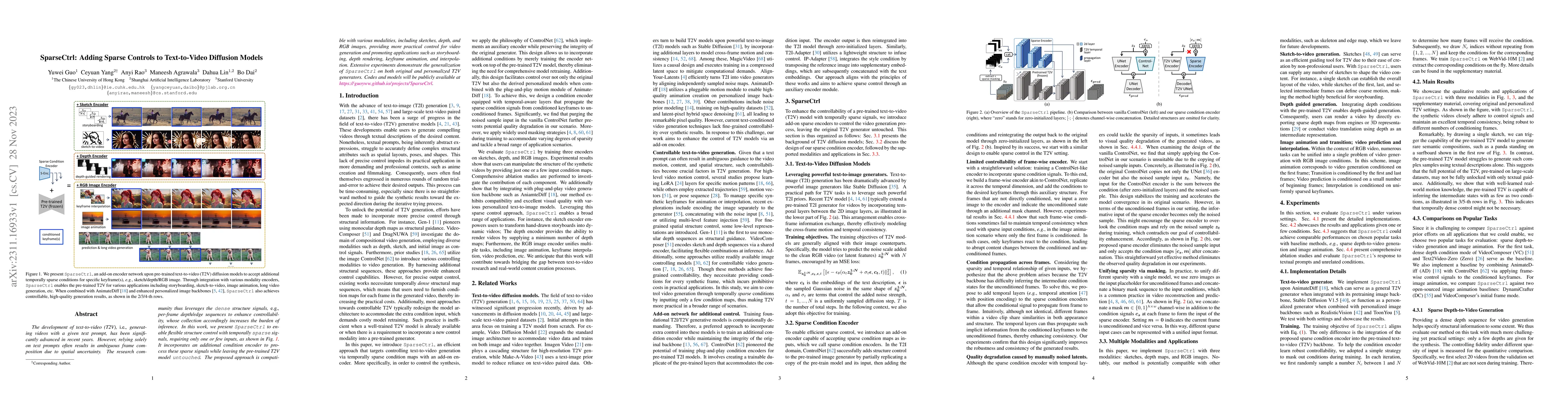 Thumbnail for SparseCtrl: Adding Sparse Controls to Text-to-Video Diffusion Models
