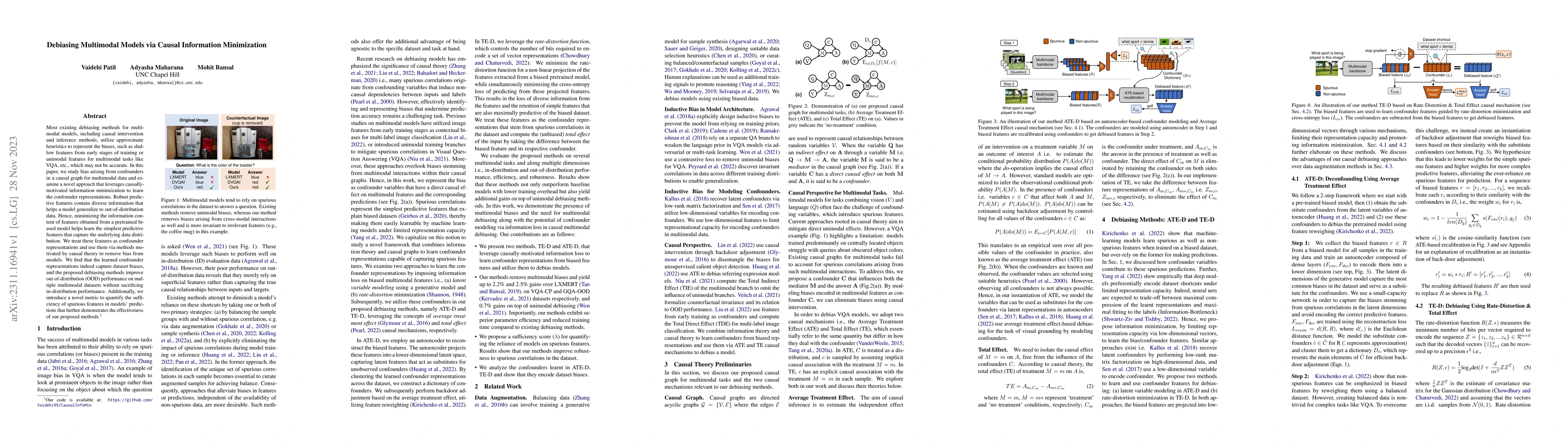 Thumbnail for Debiasing Multimodal Models via Causal Information Minimization