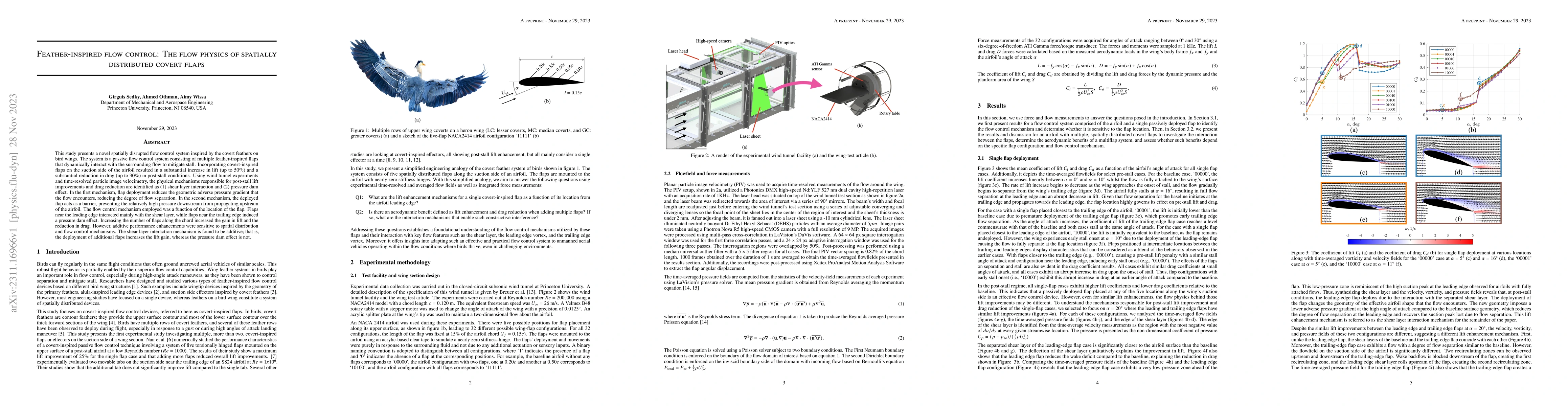 Thumbnail for Feather-inspired flow control: The flow physics of spatially distributed
  covert flaps