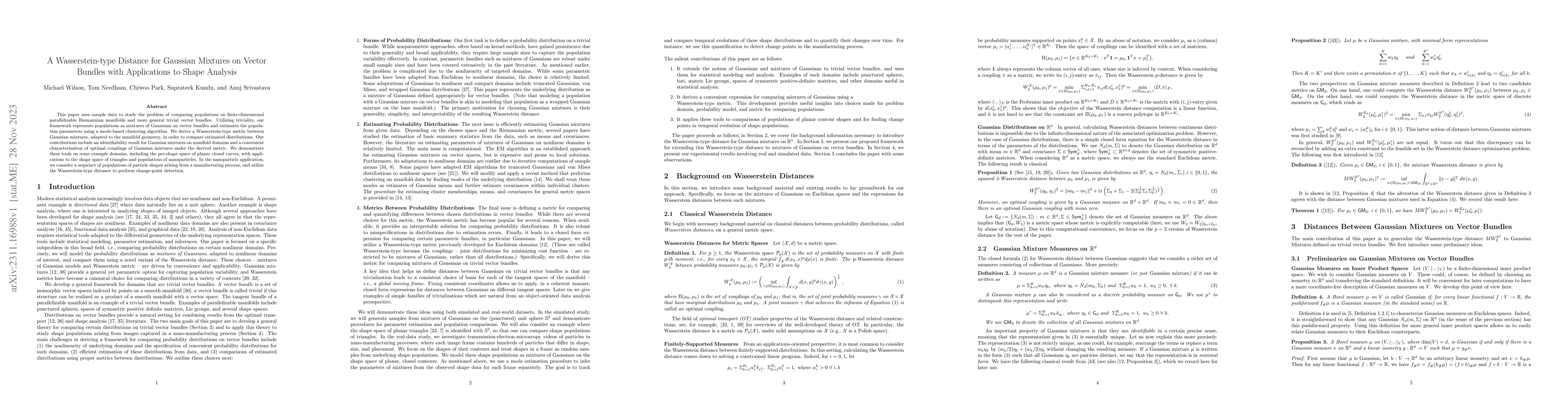 Thumbnail for A Wasserstein-type Distance for Gaussian Mixtures on Vector Bundles with
  Applications to Shape Analysis