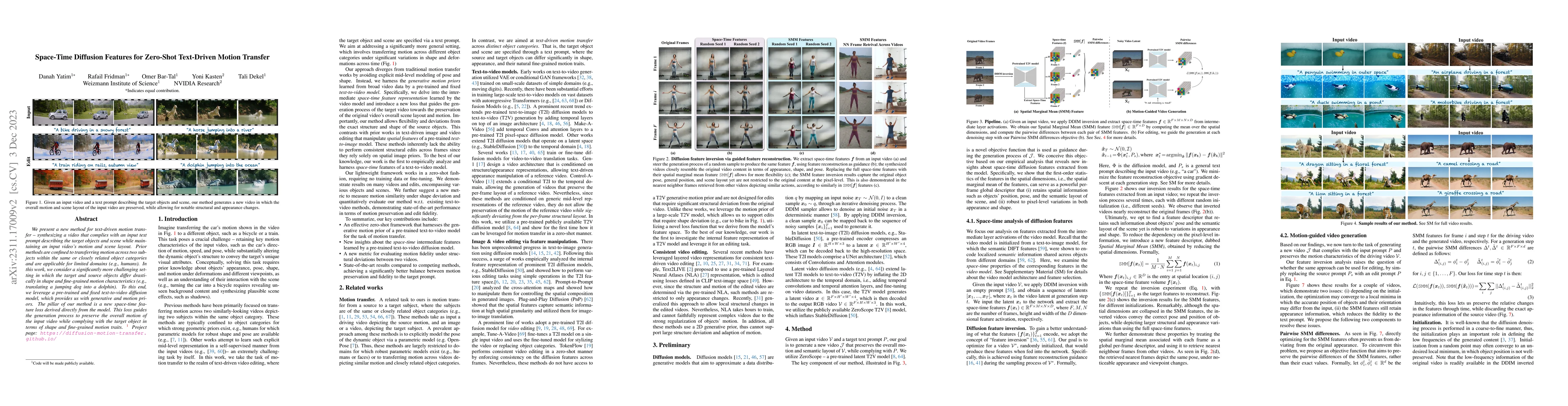 Thumbnail for Space-Time Diffusion Features for Zero-Shot Text-Driven Motion Transfer