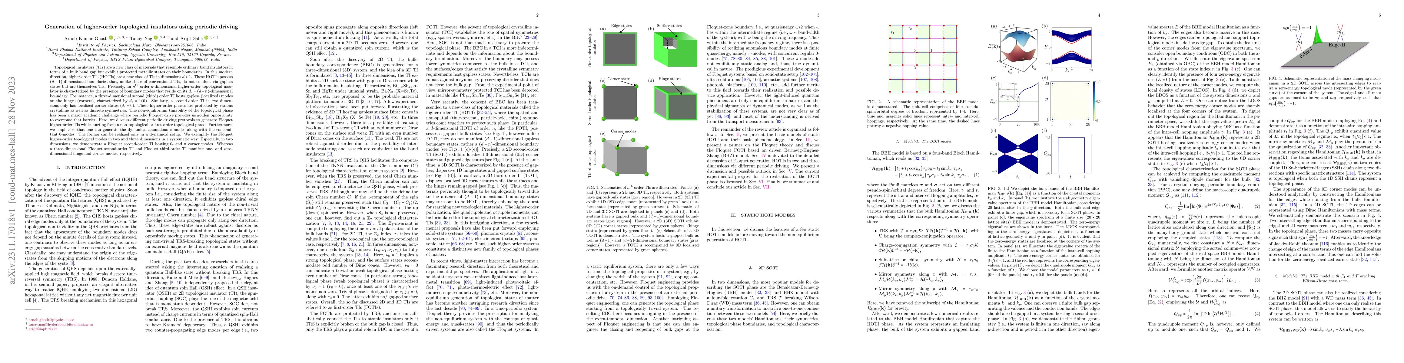 Thumbnail for Generation of higher-order topological insulators using periodic driving