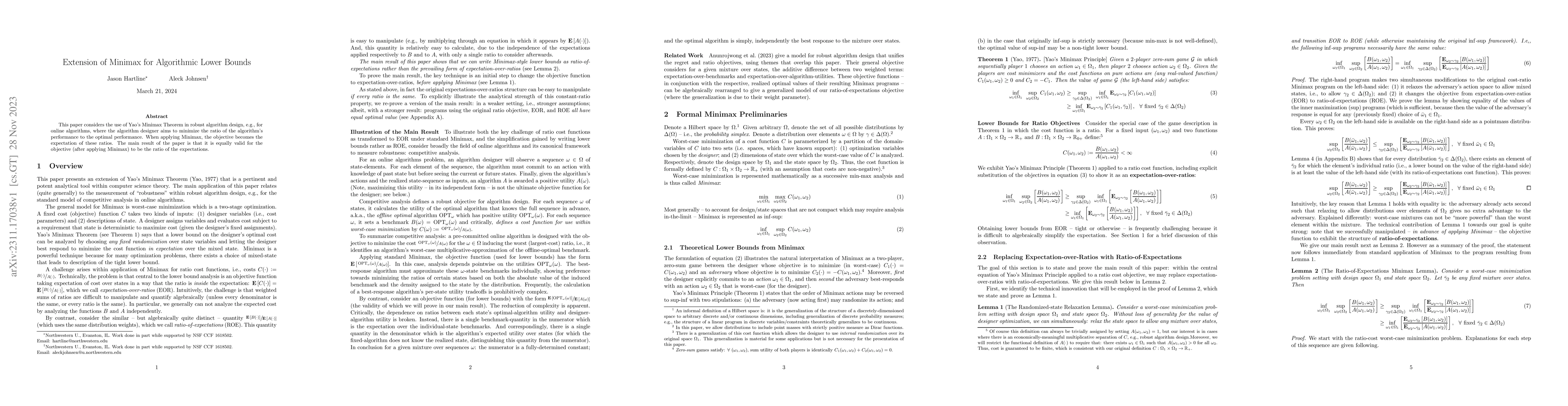 Thumbnail for Extension of Minimax for Algorithmic Lower Bounds