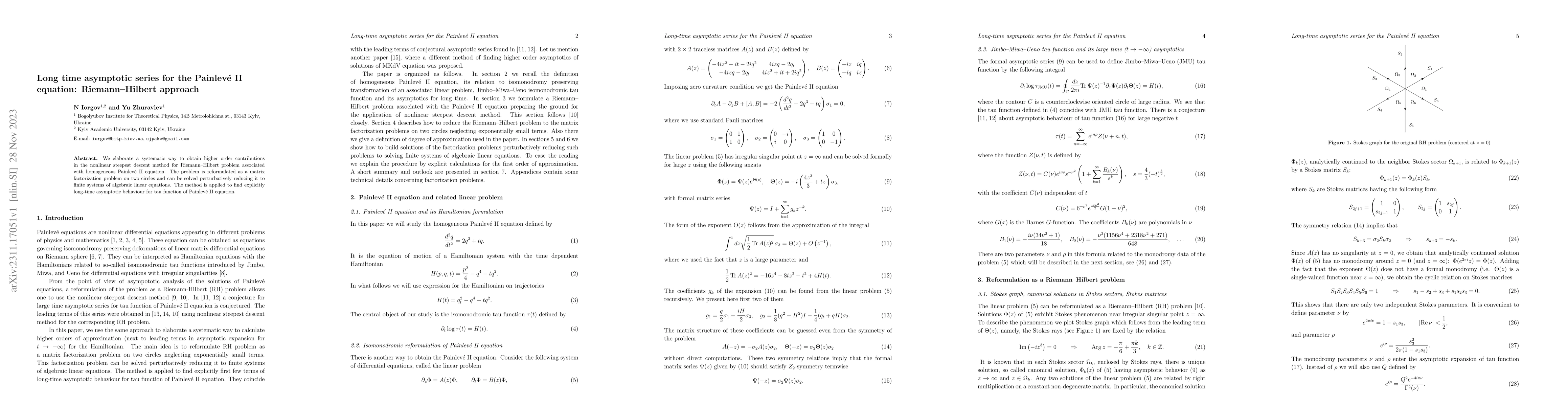 Thumbnail for Long-time asymptotic series for the Painleve II equation:
  Riemann-Hilbert approach