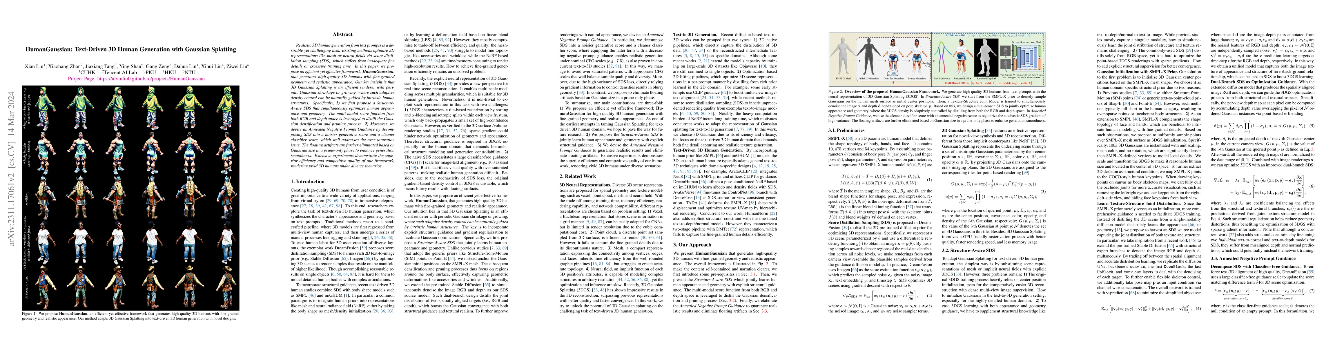 Thumbnail for HumanGaussian: Text-Driven 3D Human Generation with Gaussian Splatting