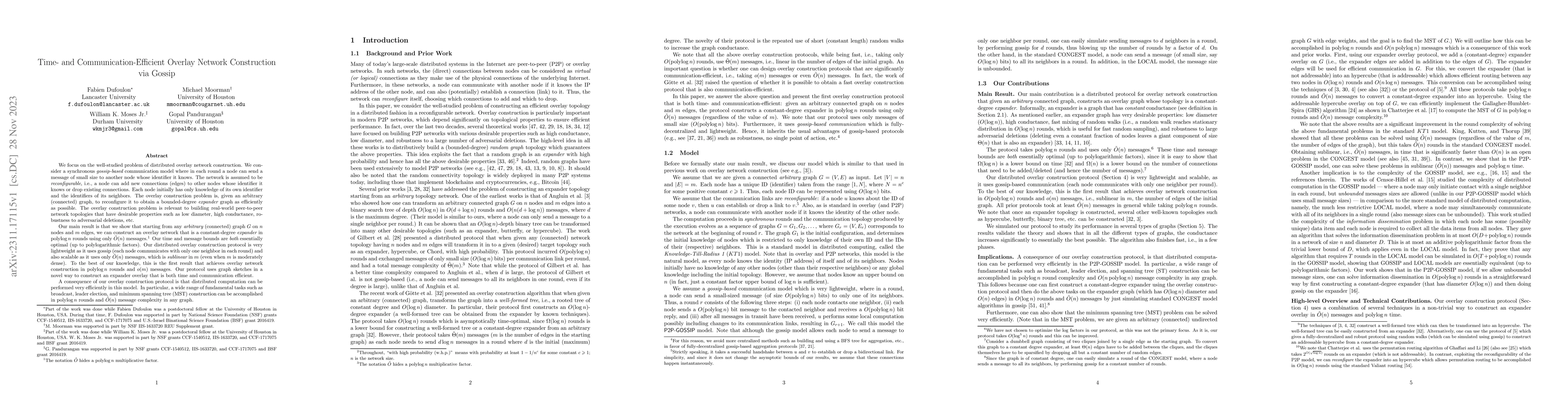 Thumbnail for Time- and Communication-Efficient Overlay Network Construction via
  Gossip
