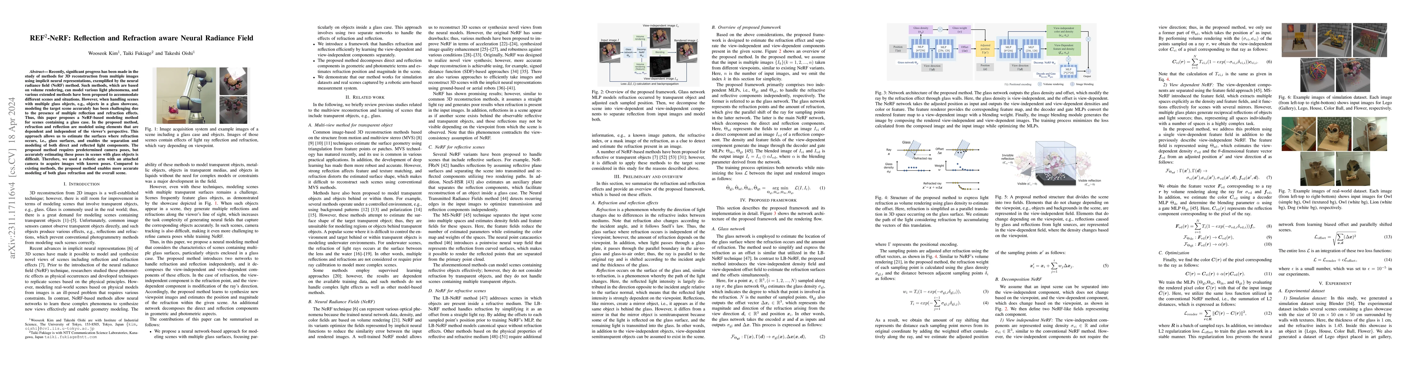 Thumbnail for REF$^2$-NeRF: Reflection and Refraction aware Neural Radiance Field