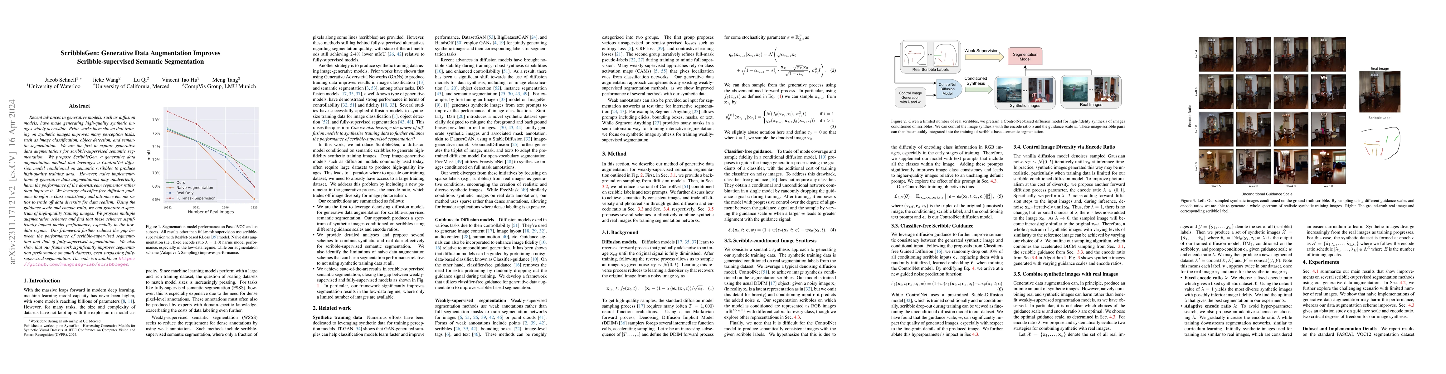 Thumbnail for ScribbleGen: Generative Data Augmentation Improves Scribble-supervised
  Semantic Segmentation