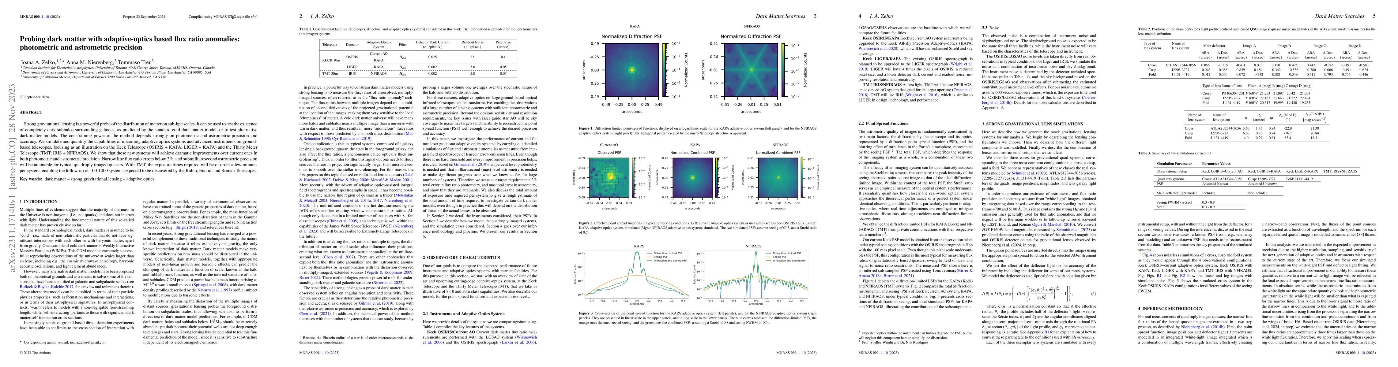 Thumbnail for Probing Dark Matter with Adaptive-optics based Flux Ratio Anomalies:
  Photometric and Astrometric Precision