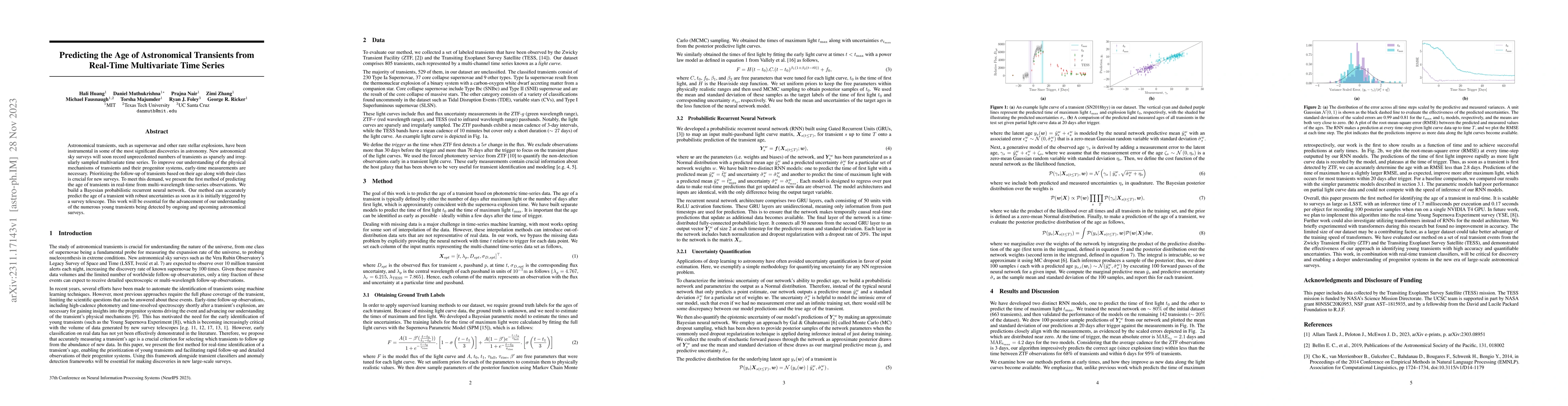 Thumbnail for Predicting the Age of Astronomical Transients from Real-Time
  Multivariate Time Series