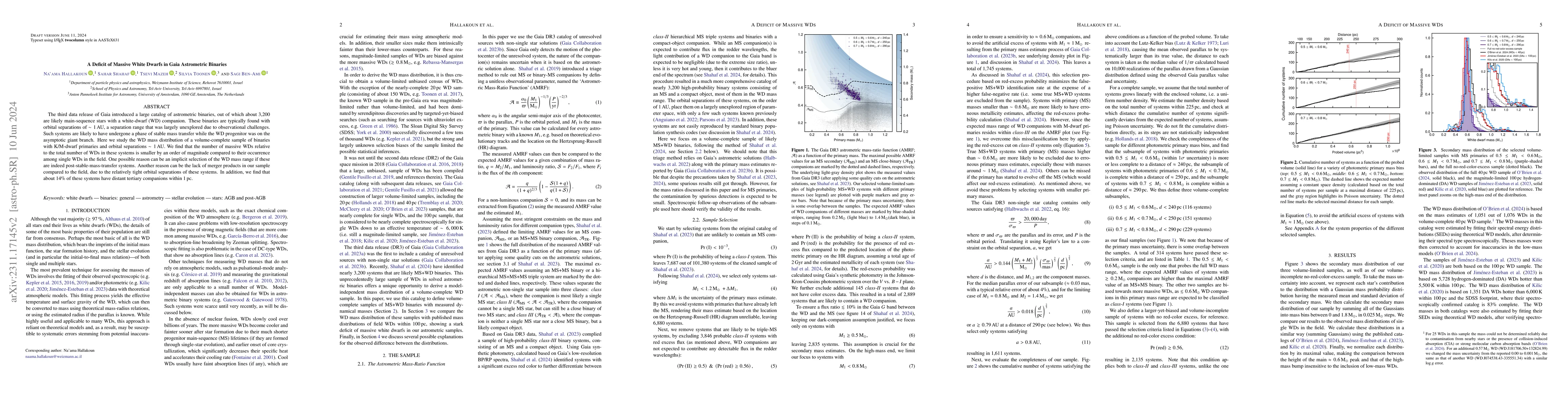 Thumbnail for A Deficit of Massive White Dwarfs in Gaia Astrometric Binaries