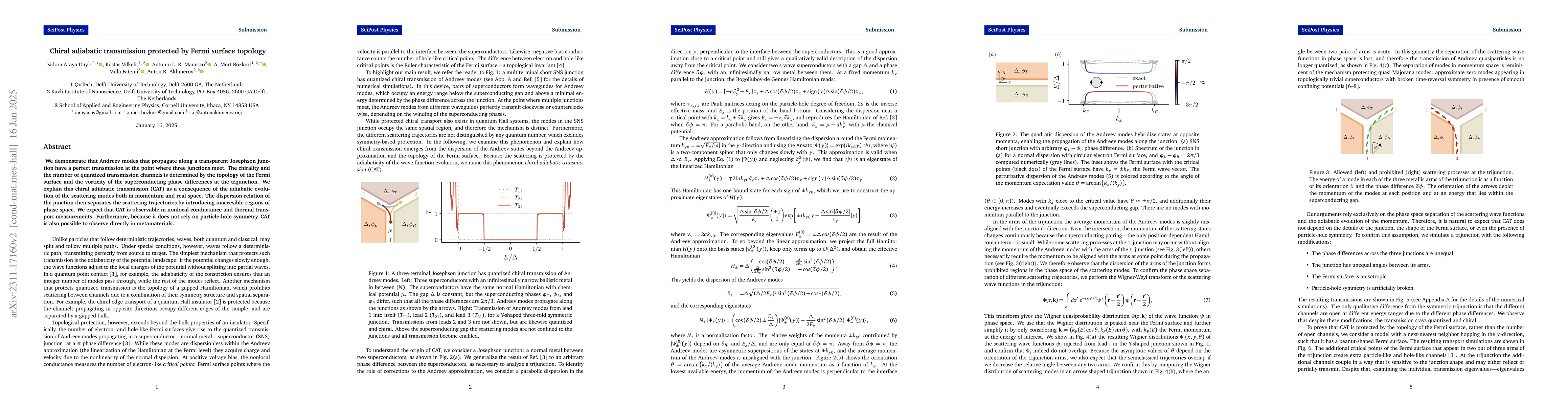 Thumbnail for Chiral adiabatic transmission protected by Fermi surface topology