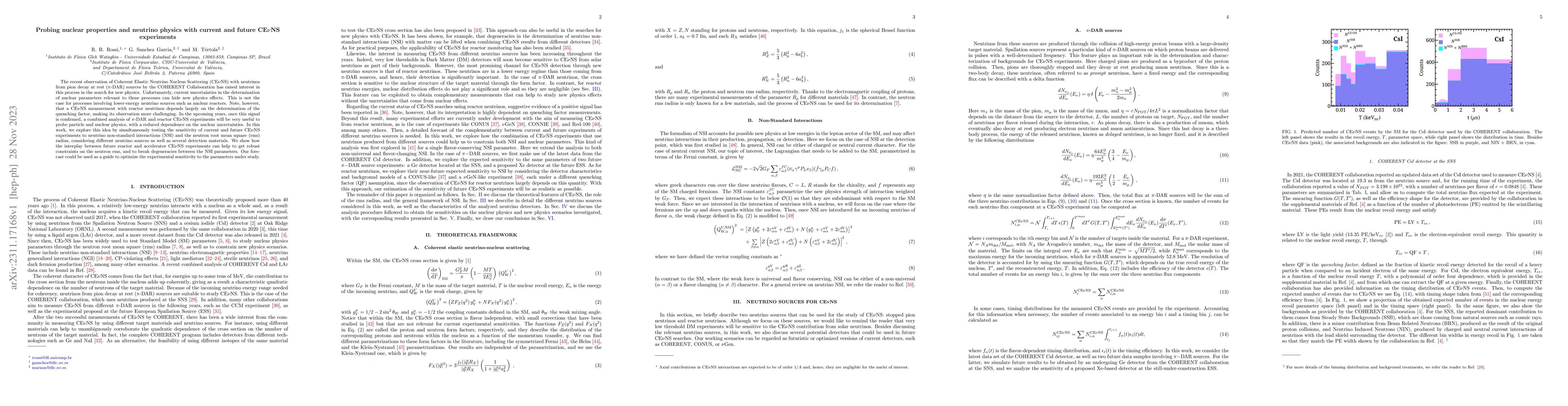 Thumbnail for Probing nuclear properties and neutrino physics with current and future
  CE{\nu}NS experiments