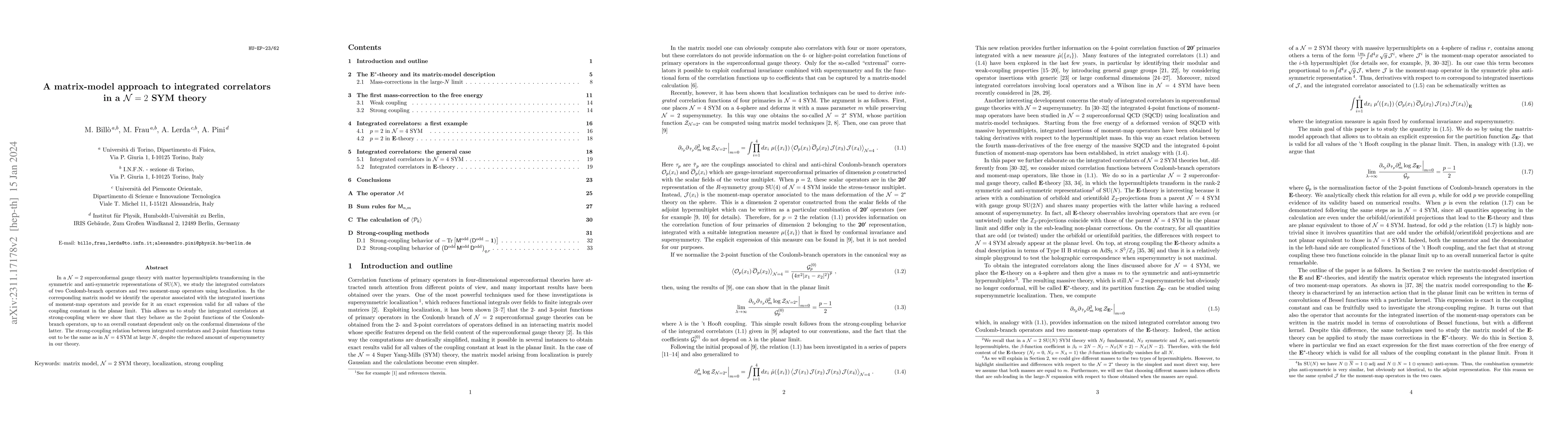 Thumbnail for A matrix-model approach to integrated correlators in a $\mathcal{N}=2$
  SYM theory