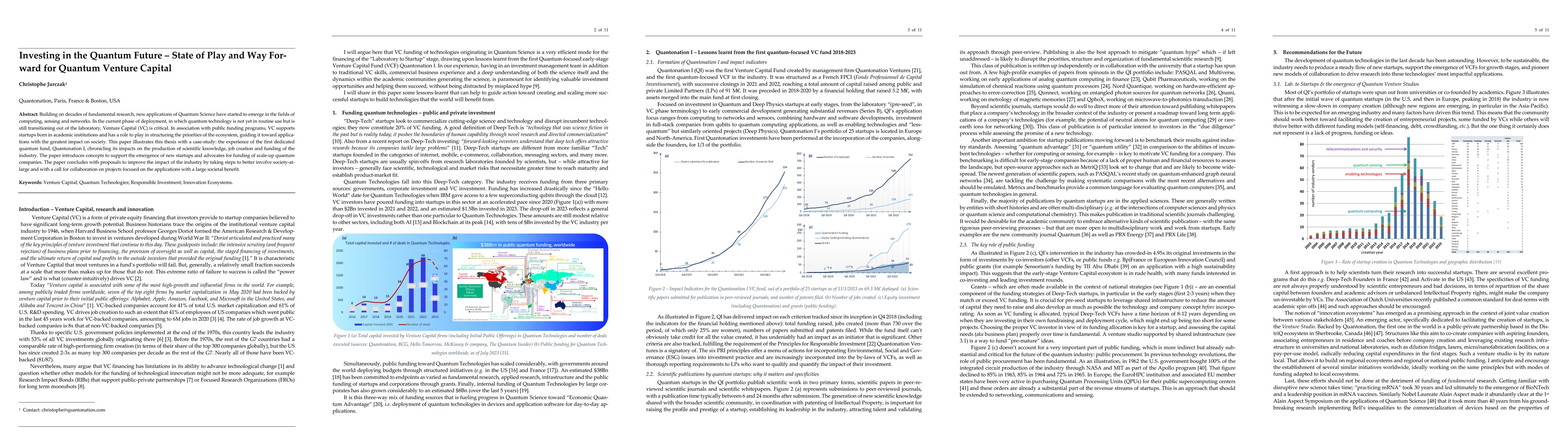 Thumbnail for Investing in the Quantum Future : State of Play and Way Forward for
  Quantum Venture Capital
