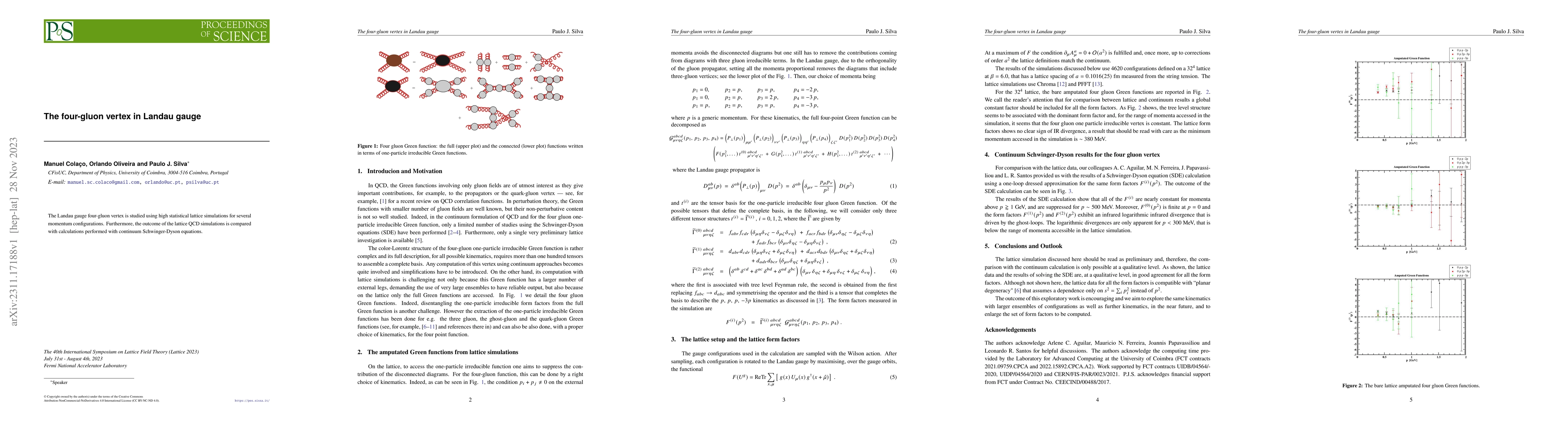 Thumbnail for The four-gluon vertex in Landau gauge